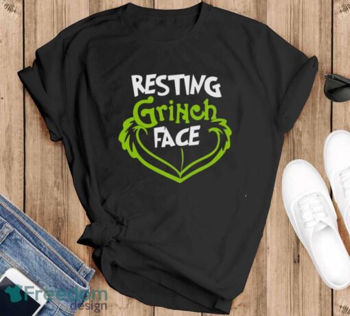 Resting Grinch Face Shirt, Merry Grinchmas T-Shirt, Grinch Christmas Shirt - Black T-Shirt