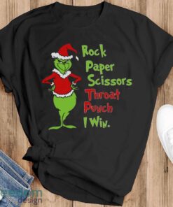 Rock Paper Scissors Throat Punch I Win Hoodie, Grinch Xmas Sweatshirt