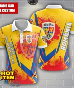 Romania national football team Limited 3D Polo Shirt Logo Printing For Fans Custom Name