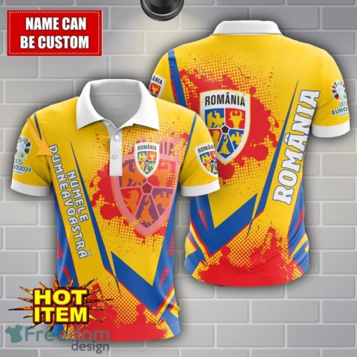 Romania national football team Limited 3D Polo Shirt Logo Printing For Fans Custom Name Product Photo 1