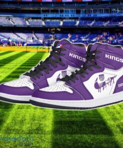 Sacramento Kings Air Jordan 1 Shoes Sport Hightop Sneakers For Men And Women Custom Name Product Photo 2