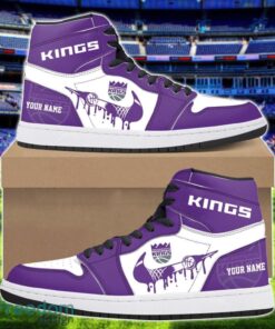 Sacramento Kings Air Jordan 1 Shoes Sport Hightop Sneakers For Men And Women Custom Name