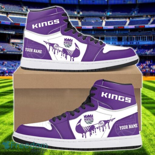 Sacramento Kings Air Jordan 1 Shoes Sport Hightop Sneakers For Men And Women Custom Name Product Photo 1