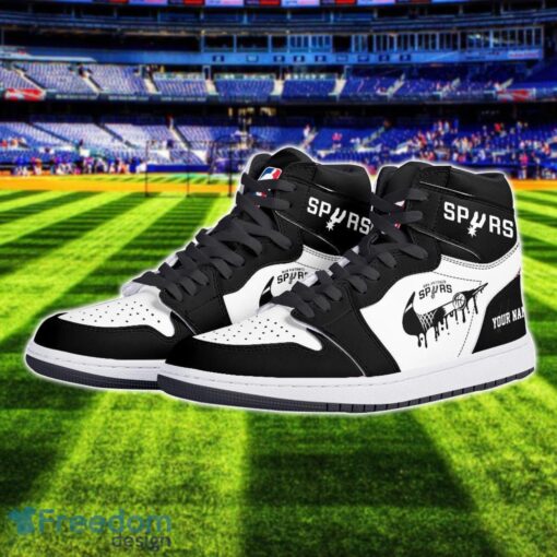 San Antonio Spurs Air Jordan 1 Shoes Sport Hightop Sneakers For Men And Women Custom Name Product Photo 2