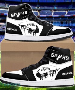 San Antonio Spurs Air Jordan 1 Shoes Sport Hightop Sneakers For Men And Women Custom Name