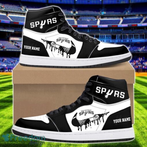 San Antonio Spurs Air Jordan 1 Shoes Sport Hightop Sneakers For Men And Women Custom Name Product Photo 1