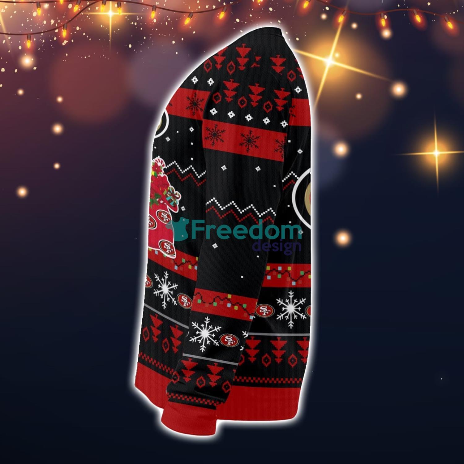san-francisco-49ers-santa-claus-ugly-christmas-sweater-christmas-gift-3d-sweater-2.jpg San Francisco 49ers Santa Claus Ugly Christmas Sweater Christmas Gift 3D Sweater Product Photo 3