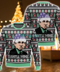 Santa Mike Michael Scott The Office Ugly Christmas Sweater Holiday Gift For Family Christmas Sweater