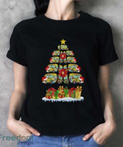 School Bus Christmas Tree Sweatshirt, School Bus Driver Hoodie, Merry Xmas Shirt - Ladies T-Shirt