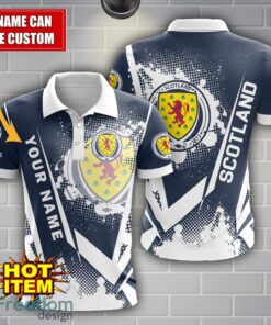 Scotland national football team Limited 3D Polo Shirt Logo Printing For Fans Custom Name