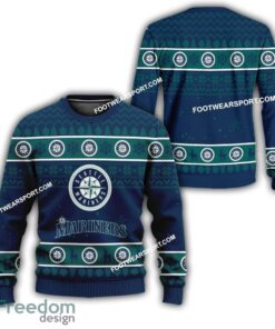 Seattle Mariners Logo Pattern Ugly Christmas Sweater AOP Gift For Men And Women