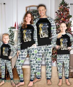 Seattle Seahawks Super Bowl Xmas Family Pajamas Set Kid Men Women