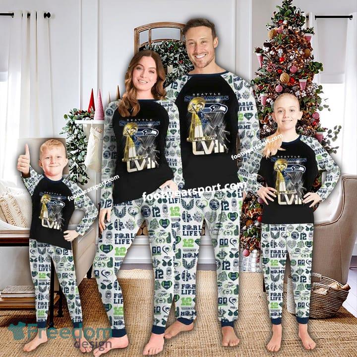 Seattle Seahawks Super Bowl Xmas Family Pajamas Set Kid Men Women image Seattle Seahawks Super Bowl Xmas Family Pajamas Set Kid Men Women - Seattle Seahawks Super Bowl Xmas Family Pajamas Set Kid Men Women