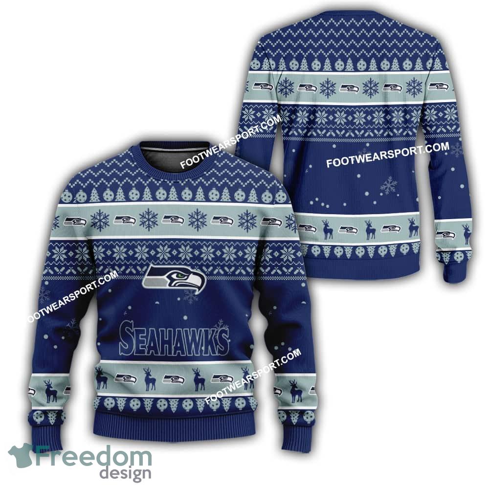 Seattle Seahawks Xmas Pattern Ugly Christmas Sweater Gift Holidays image Seattle Seahawks Xmas Pattern Ugly Christmas Sweater Gift Holidays - Seattle Seahawks Xmas Pattern Ugly Christmas Sweater Gift Holidays