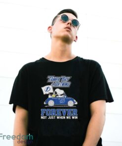 Snoopy and Woodstock Driving Car Tampa Bay Lightning Forever Not Just When We Win shirt Product Photo 3