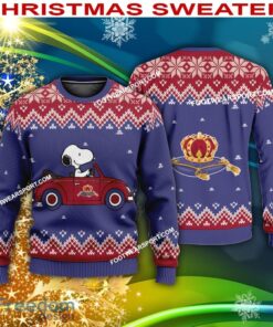 Snoopy Driving Car Crown Royal Logo Ugly Christmas Sweater Gift Holidays