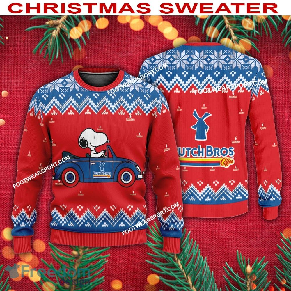 Snoopy Driving Car Dutch Bros Coffee Logo Knitted Christmas 3D Sweater For Men Women image Snoopy Driving Car Dutch Bros Coffee Logo Knitted Christmas 3D Sweater For Men Women - Snoopy Driving Car Dutch Bros Coffee Logo Knitted Christmas 3D Sweater For Men Women