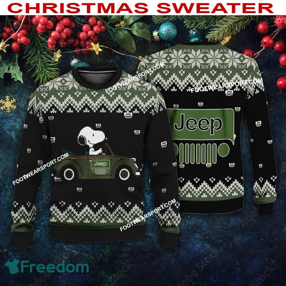 Snoopy Driving Car Jeep Grand Cherokee Car Racing Logo Knitted Christmas 3D Sweater Gift For Adult image Snoopy Driving Car Jeep Grand Cherokee Car Racing Logo Knitted Christmas 3D Sweater Gift For Adult - Snoopy Driving Car Jeep Grand Cherokee Car Racing Logo Knitted Christmas 3D Sweater Gift For Adult
