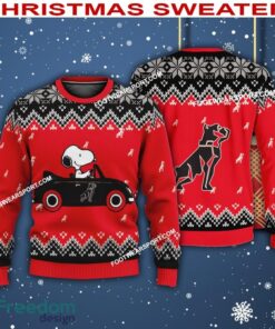 Snoopy Driving Car Mack Truck Logo Ugly Christmas Sweater Gift Holidays