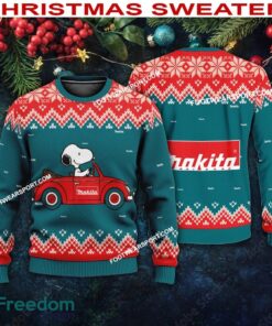 Snoopy Driving Car Makita Logo Ugly Christmas Sweater Gift Holidays