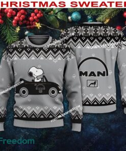 Snoopy Driving Car MAN Truck Logo Ugly Xmas Sweater For Men Women