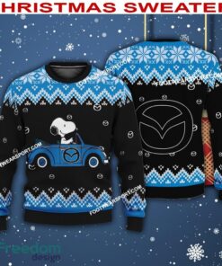 Snoopy Driving Car Mazda Mx 5 Car Racing Logo Ugly Christmas Sweater For Men Women