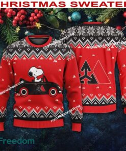Snoopy Driving Car MCLANE Logo Ugly Xmas Sweater AOP Gift Holidays