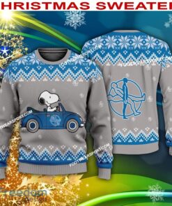 Snoopy Driving Car Medtronic Hula Logo Ugly Christmas Sweater Gift For Adult