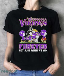 Snoopy x friends Minnesota Vikings forever not just when we win shirt Product Photo 4