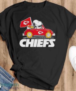 Snoopy x Woodstock driving car let’s go Kansas City Chiefs shirt