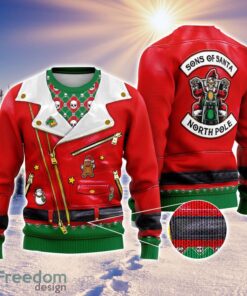 Son of Motocylce Club Biker Lover Ugly Christmas Sweater Holiday Gift