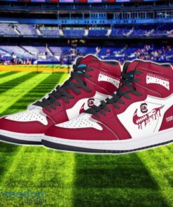 South Carolina Gamecocks Air Jordan 1 Shoes Sport Hightop Sneakers For Men And Women Custom Name Product Photo 2