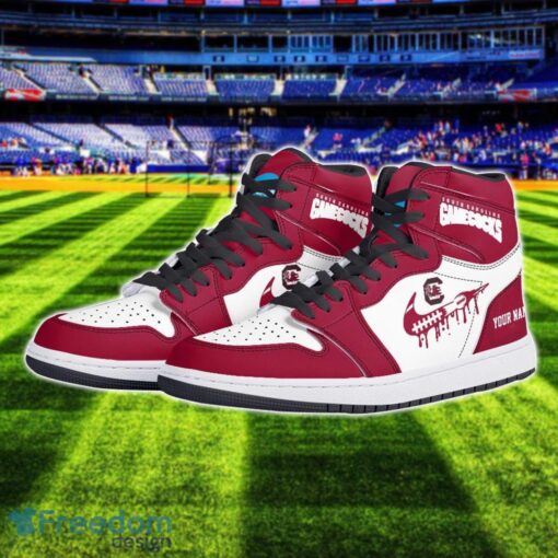 South Carolina Gamecocks Air Jordan 1 Shoes Sport Hightop Sneakers For Men And Women Custom Name Product Photo 2