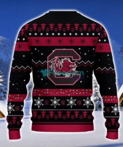 South Carolina Gamecocks Santa Claus Ugly Christmas Sweater Christmas Gift 3D Sweater Product Photo 2