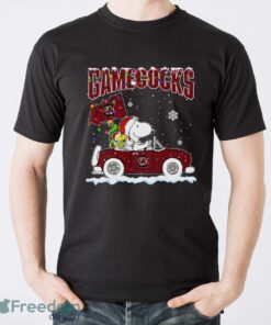 South Carolina Gamecocks Snoopy And Woodstock Driving Car Shirt Sweatshirt Hoodie