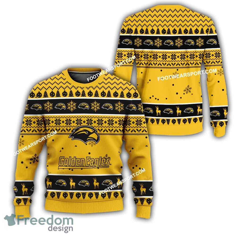 Southern Miss Golden Eagles Xmas Pattern Ugly Christmas Sweater Gift For Men And Women image Southern Miss Golden Eagles Xmas Pattern Ugly Christmas Sweater Gift For Men And Women - Southern Miss Golden Eagles Xmas Pattern Ugly Christmas Sweater Gift For Men And Women