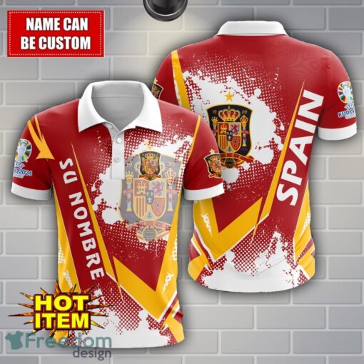 Spain national football team Limited 3D Polo Shirt Logo Printing For Fans Custom Name Product Photo 1