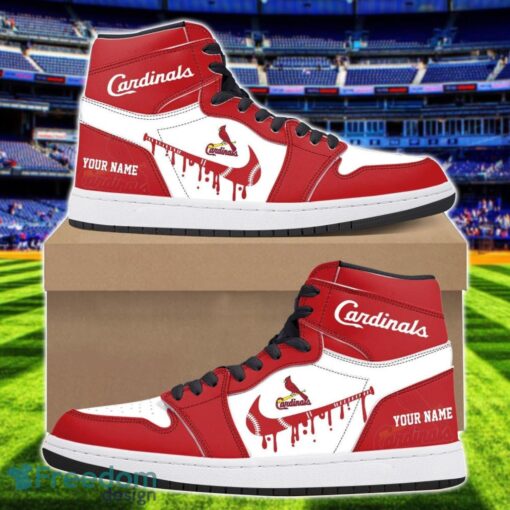 St. Louis Cardinals Air Jordan 1 Shoes Sport Hightop Sneakers For Men And Women Custom Name Product Photo 1