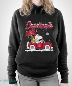 St Louis Cardinals Snoopy And Woodstock Driving Car Shirt Sweatshirt Hoodie - Unisex Pullover Hoodie