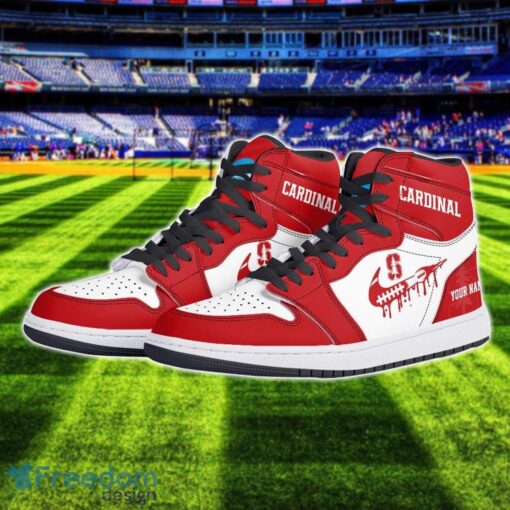 Stanford Cardinal Air Jordan 1 Shoes Sport Hightop Sneakers For Men And Women Custom Name Product Photo 2