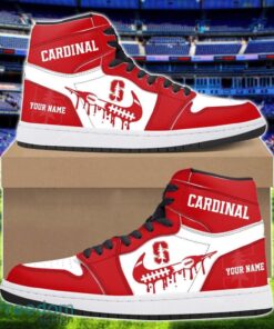 Stanford Cardinal Air Jordan 1 Shoes Sport Hightop Sneakers For Men And Women Custom Name