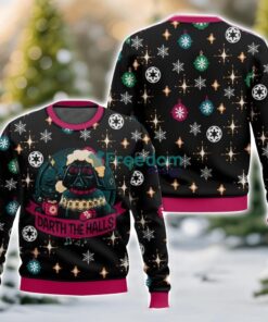 Star Wars, Darth the Halls, Christmas Gift Black Ugly Christmas Sweater For Men And Women