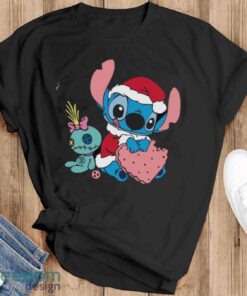 Stitch Christmas Shirt, Disney Stitch Xmas Tree and Santa Hat Shirt