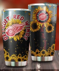 Sunflower Detroit Red Wings NHL Tumbler For Everyone