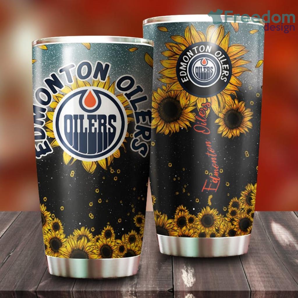 Sunflower Edmonton Oilers NHL Tumbler For Everyone image Sunflower Edmonton Oilers NHL Tumbler For Everyone Product Photo 1