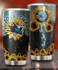 Sunflower San Jose Sharks NHL Tumbler For Everyone