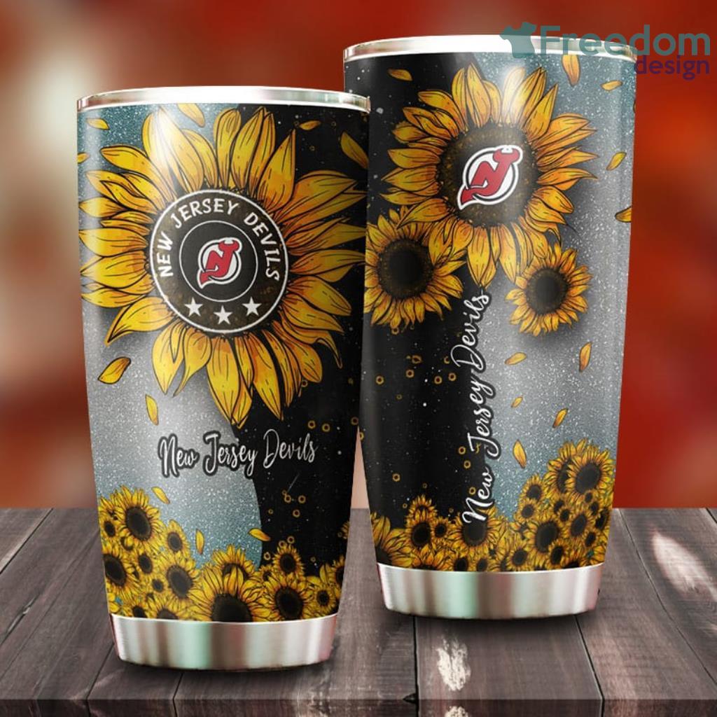 Sunflower Sunshine New Jersey Devils NHL Tumbler For Everyone image Sunflower Sunshine New Jersey Devils NHL Tumbler For Everyone Product Photo 1