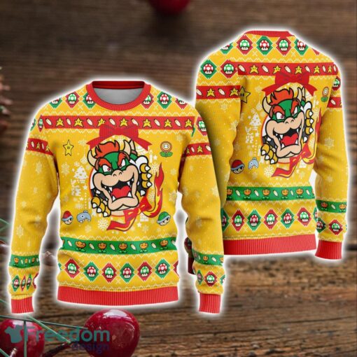 Super Mario Bowser Ugly Christmas Sweatshirt Bowser Shirt Bowser Mario Bros Ugly Christmas Sweater Holiday Gift Product Photo 1