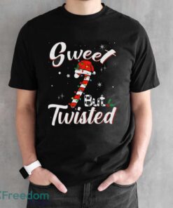 Sweet But Twisted Funny Christmas Candy Cane Xmas Holiday Shirt - Black Unisex T-Shirt