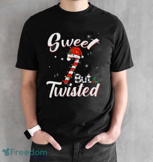 Sweet But Twisted Funny Christmas Candy Cane Xmas Holiday Shirt - Black Unisex T-Shirt